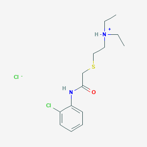 molecular formula C14H22Cl2N2OS B011139 2'-Chloro-2-(2-(diethylamino)ethylthio)acetanilide hydrochloride CAS No. 101651-61-0