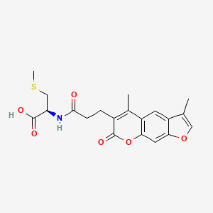 molecular formula C20H21NO6S B11139041 N-[3-(3,5-dimethyl-7-oxo-7H-furo[3,2-g]chromen-6-yl)propanoyl]-S-methyl-D-cysteine 