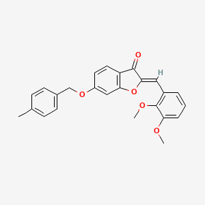 molecular formula C25H22O5 B11139094 (2Z)-2-(2,3-dimethoxybenzylidene)-6-[(4-methylbenzyl)oxy]-1-benzofuran-3(2H)-one 