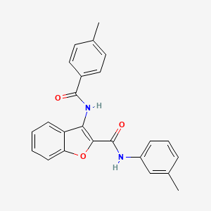 molecular formula C24H20N2O3 B11139152 N-(3-methylphenyl)-3-{[(4-methylphenyl)carbonyl]amino}-1-benzofuran-2-carboxamide 