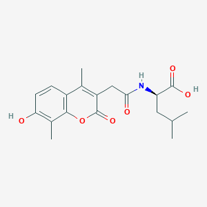molecular formula C19H23NO6 B11139247 N-[(7-hydroxy-4,8-dimethyl-2-oxo-2H-chromen-3-yl)acetyl]-D-leucine 