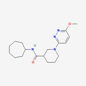 molecular formula C18H28N4O2 B11139444 N-cycloheptyl-1-(6-methoxy-3-pyridazinyl)-3-piperidinecarboxamide 