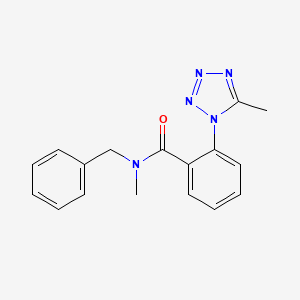 molecular formula C17H17N5O B11139595 N~1~-benzyl-N~1~-methyl-2-(5-methyl-1H-1,2,3,4-tetraazol-1-yl)benzamide 