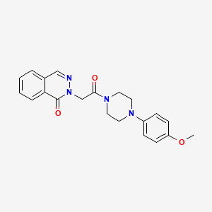 molecular formula C21H22N4O3 B11139609 2-{2-[4-(4-methoxyphenyl)piperazino]-2-oxoethyl}-1(2H)-phthalazinone 