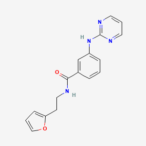 molecular formula C17H16N4O2 B11139688 N-[2-(2-furyl)ethyl]-3-(2-pyrimidinylamino)benzamide 