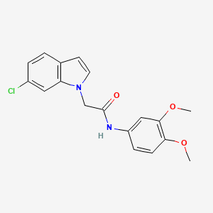 molecular formula C18H17ClN2O3 B11139704 2-(6-chloro-1H-indol-1-yl)-N-(3,4-dimethoxyphenyl)acetamide 