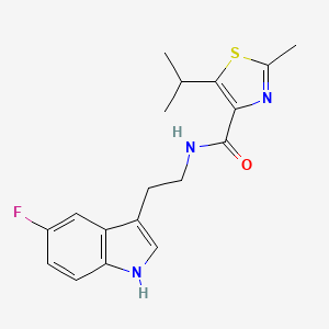 molecular formula C18H20FN3OS B11139724 N-[2-(5-fluoro-1H-indol-3-yl)ethyl]-5-isopropyl-2-methyl-1,3-thiazole-4-carboxamide 