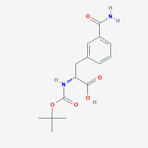 molecular formula C15H20N2O5 B111400 (2R)-3-(3-carbamoylphenyl)-2-[(2-methylpropan-2-yl)oxycarbonylamino]propanoic Acid CAS No. 1213190-47-6