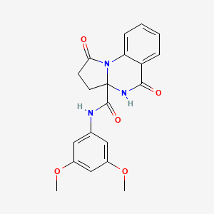molecular formula C20H19N3O5 B11140000 N-(3,5-dimethoxyphenyl)-1,5-dioxo-2,3,4,5-tetrahydropyrrolo[1,2-a]quinazoline-3a(1H)-carboxamide 