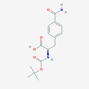 molecular formula C15H20N2O5 B111401 Boc-D-4-carbamoylphenylalanine CAS No. 1213639-41-8