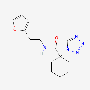 molecular formula C14H19N5O2 B11140114 N-[2-(2-furyl)ethyl]-1-(1H-1,2,3,4-tetraazol-1-yl)-1-cyclohexanecarboxamide 