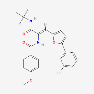 molecular formula C25H25ClN2O4 B11140257 (2Z)-N-tert-butyl-3-[5-(3-chlorophenyl)furan-2-yl]-2-[(4-methoxyphenyl)formamido]prop-2-enamide 