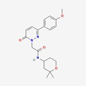 molecular formula C20H25N3O4 B11140265 N-(2,2-dimethyltetrahydro-2H-pyran-4-yl)-2-(3-(4-methoxyphenyl)-6-oxopyridazin-1(6H)-yl)acetamide 