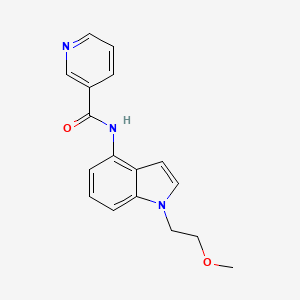 molecular formula C17H17N3O2 B11140293 N-[1-(2-methoxyethyl)-1H-indol-4-yl]nicotinamide 