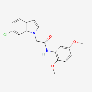 molecular formula C18H17ClN2O3 B11140373 2-(6-chloro-1H-indol-1-yl)-N-(2,5-dimethoxyphenyl)acetamide 