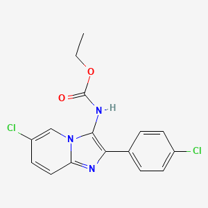 molecular formula C16H13Cl2N3O2 B11140411 Ethyl [6-chloro-2-(4-chlorophenyl)imidazo[1,2-a]pyridin-3-yl]carbamate 