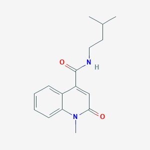 molecular formula C16H20N2O2 B11140471 N-isopentyl-1-methyl-2-oxo-1,2-dihydro-4-quinolinecarboxamide 