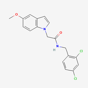 molecular formula C18H16Cl2N2O2 B11140598 N-(2,4-dichlorobenzyl)-2-(5-methoxy-1H-indol-1-yl)acetamide 
