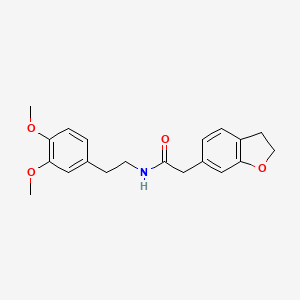 molecular formula C20H23NO4 B11140649 2-(2,3-dihydro-1-benzofuran-6-yl)-N-[2-(3,4-dimethoxyphenyl)ethyl]acetamide 