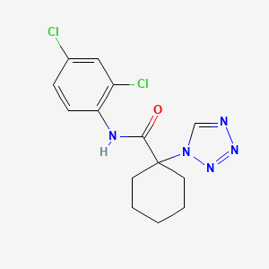 molecular formula C14H15Cl2N5O B11140805 N-(2,4-dichlorophenyl)-1-(1H-tetrazol-1-yl)cyclohexanecarboxamide 