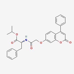 molecular formula C29H27NO6 B11140949 propan-2-yl N-{[(2-oxo-4-phenyl-2H-chromen-7-yl)oxy]acetyl}-D-phenylalaninate 