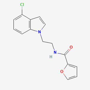 molecular formula C15H13ClN2O2 B11140956 N-[2-(4-chloro-1H-indol-1-yl)ethyl]-2-furamide 
