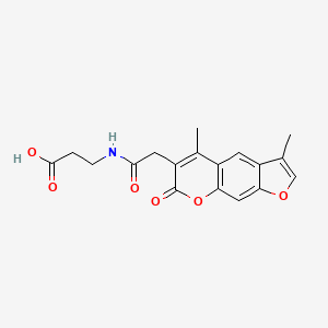 molecular formula C18H17NO6 B11141109 N-[(3,5-dimethyl-7-oxo-7H-furo[3,2-g]chromen-6-yl)acetyl]-beta-alanine 