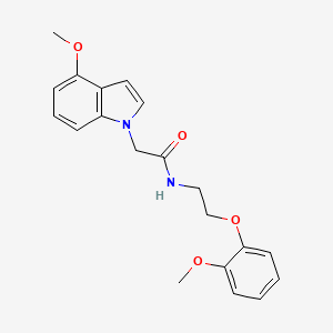 molecular formula C20H22N2O4 B11141131 2-(4-methoxy-1H-indol-1-yl)-N-[2-(2-methoxyphenoxy)ethyl]acetamide 