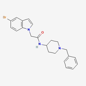 molecular formula C22H24BrN3O B11141138 N-(1-benzyl-4-piperidinyl)-2-(5-bromo-1H-indol-1-yl)acetamide 