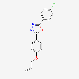 molecular formula C17H13ClN2O2 B11141191 2-(4-Chlorophenyl)-5-[4-(prop-2-en-1-yloxy)phenyl]-1,3,4-oxadiazole 