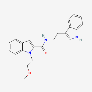 molecular formula C22H23N3O2 B11141253 N-[2-(1H-indol-3-yl)ethyl]-1-(2-methoxyethyl)-1H-indole-2-carboxamide 