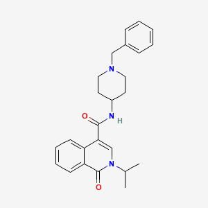 molecular formula C25H29N3O2 B11141502 N~4~-(1-benzyl-4-piperidyl)-2-isopropyl-1-oxo-1,2-dihydro-4-isoquinolinecarboxamide 