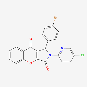 molecular formula C22H12BrClN2O3 B11141511 1-(4-Bromophenyl)-2-(5-chloropyridin-2-yl)-1,2-dihydrochromeno[2,3-c]pyrrole-3,9-dione 