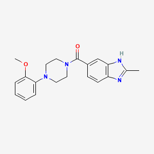 molecular formula C20H22N4O2 B11141794 [4-(2-methoxyphenyl)piperazin-1-yl](2-methyl-1H-benzimidazol-6-yl)methanone 