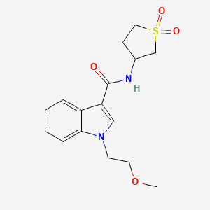 molecular formula C16H20N2O4S B11141935 N-(1,1-dioxidotetrahydrothiophen-3-yl)-1-(2-methoxyethyl)-1H-indole-3-carboxamide 