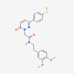 molecular formula C23H25N3O4S B11142007 N~1~-(3,4-dimethoxyphenethyl)-2-[3-[4-(methylsulfanyl)phenyl]-6-oxo-1(6H)-pyridazinyl]acetamide 