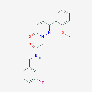 molecular formula C20H18FN3O3 B11142015 N~1~-(3-fluorobenzyl)-2-[3-(2-methoxyphenyl)-6-oxo-1(6H)-pyridazinyl]acetamide 