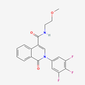 molecular formula C19H15F3N2O3 B11142204 N-(2-methoxyethyl)-1-oxo-2-(3,4,5-trifluorophenyl)-1,2-dihydroisoquinoline-4-carboxamide 