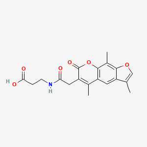 molecular formula C19H19NO6 B11142318 N-[(3,5,9-trimethyl-7-oxo-7H-furo[3,2-g]chromen-6-yl)acetyl]-beta-alanine 