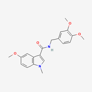 molecular formula C20H22N2O4 B11142432 N-(3,4-dimethoxybenzyl)-5-methoxy-1-methyl-1H-indole-3-carboxamide 