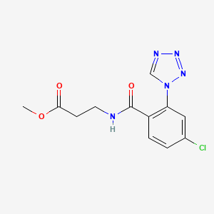 molecular formula C12H12ClN5O3 B11142543 methyl N-[4-chloro-2-(1H-tetrazol-1-yl)benzoyl]-beta-alaninate 