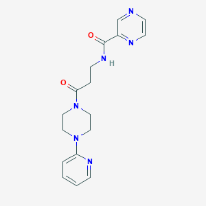 molecular formula C17H20N6O2 B11142728 N-{3-oxo-3-[4-(pyridin-2-yl)piperazin-1-yl]propyl}pyrazine-2-carboxamide 