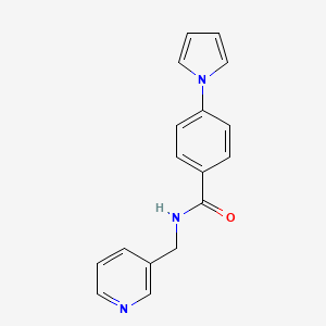 molecular formula C17H15N3O B11142845 N-(3-pyridinylmethyl)-4-(1H-pyrrol-1-yl)benzamide 