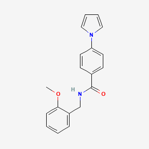 molecular formula C19H18N2O2 B11143047 N-(2-methoxybenzyl)-4-(1H-pyrrol-1-yl)benzamide 