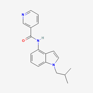 molecular formula C18H19N3O B11143361 N-(1-isobutyl-1H-indol-4-yl)nicotinamide 