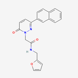 molecular formula C21H17N3O3 B11143431 N~1~-(2-furylmethyl)-2-[3-(2-naphthyl)-6-oxo-1(6H)-pyridazinyl]acetamide 