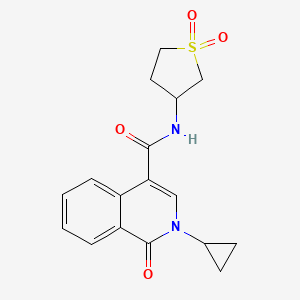 molecular formula C17H18N2O4S B11143492 2-cyclopropyl-N-(1,1-dioxidotetrahydrothiophen-3-yl)-1-oxo-1,2-dihydroisoquinoline-4-carboxamide 