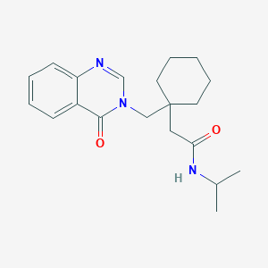 molecular formula C20H27N3O2 B11143495 N-isopropyl-2-(1-{[4-oxo-3(4H)-quinazolinyl]methyl}cyclohexyl)acetamide 