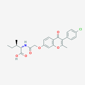molecular formula C24H24ClNO6 B11143573 N-({[3-(4-chlorophenyl)-2-methyl-4-oxo-4H-chromen-7-yl]oxy}acetyl)-L-isoleucine 