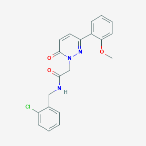 molecular formula C20H18ClN3O3 B11143602 N-(2-chlorobenzyl)-2-(3-(2-methoxyphenyl)-6-oxopyridazin-1(6H)-yl)acetamide 